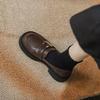 Small leather shoes for women's British retro versatile flat-soled loafers 2025 autumn new soft-soled one-pedal single shoes