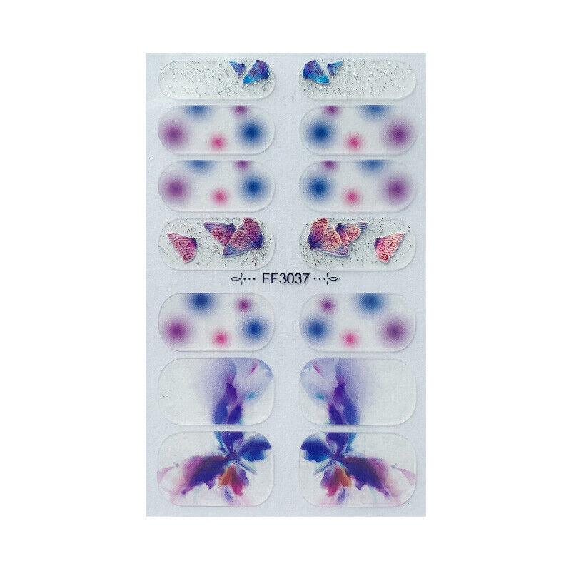 3D Butterfly Nail Sticker Full Wraps Foils Waterproof Nail Polish Decals DIY AU