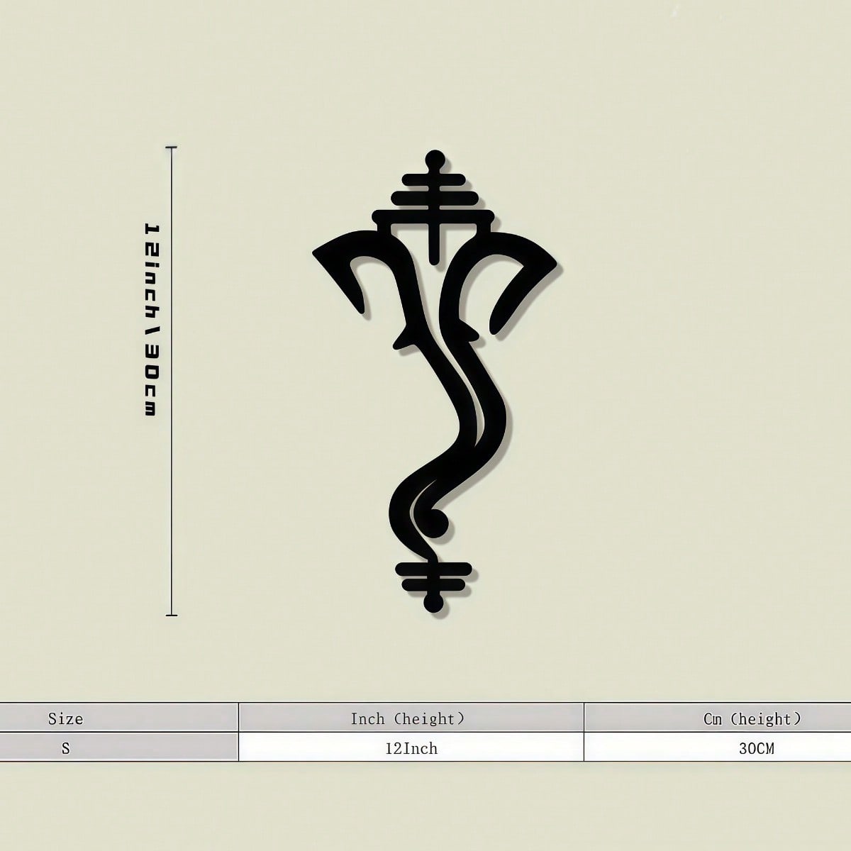 Large Metallic Ganesha Wall Hanging Minimalist Indian Divine Statue Hindu Home Decor Wedding Diwali Temple