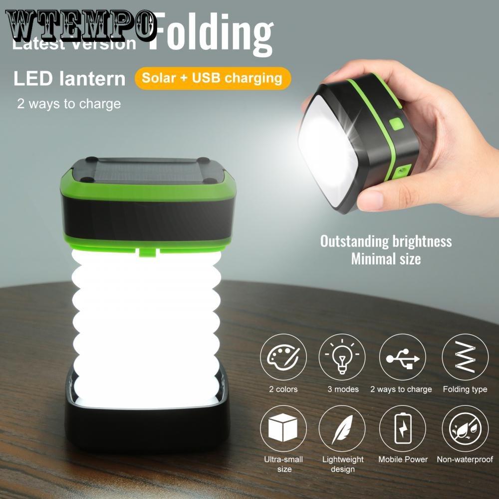 

Фонарь Портативное солнечное зарядное устройство Фонарь для кемпинга Лампа Светодиодное наружное освещение Складная лампа для палатки USB Перезаряжаемый фонарь 7.7*12cm зелёный