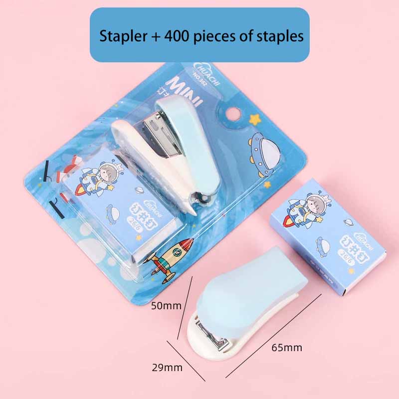 

Милий Мультяшний Міні Степлери+ Набір Скоб Чарівний Багатофункціональний Настільний Інструмент для Школи Офісу Домашнього Використання Дитячий Подарунок синій