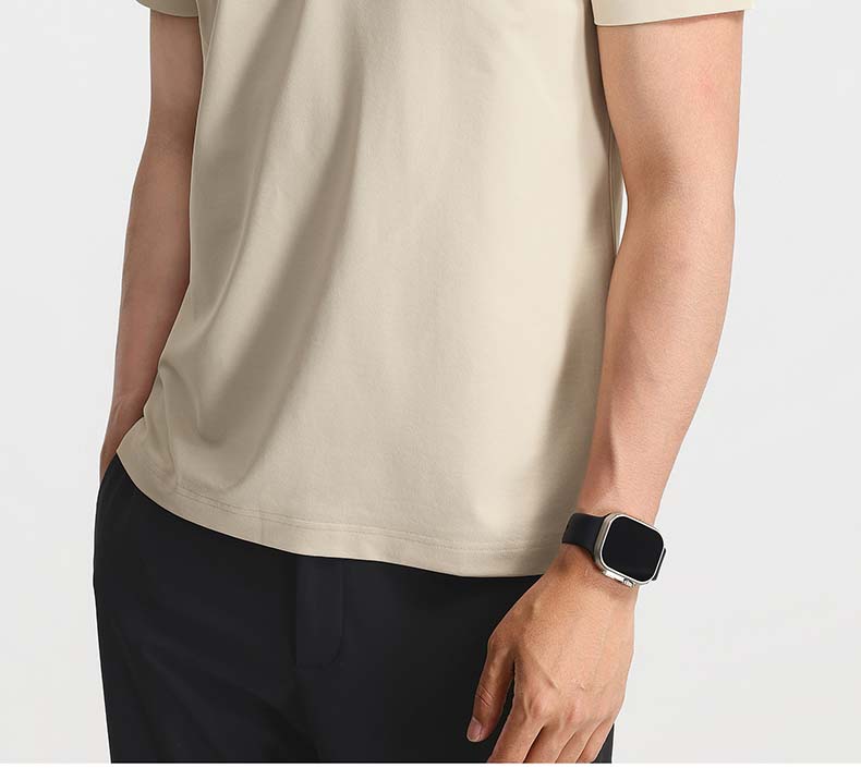 Langdeng [3A Antibacterial+Cooling] 26 New Summer Men's Smooth and Breathable Polo Shirt