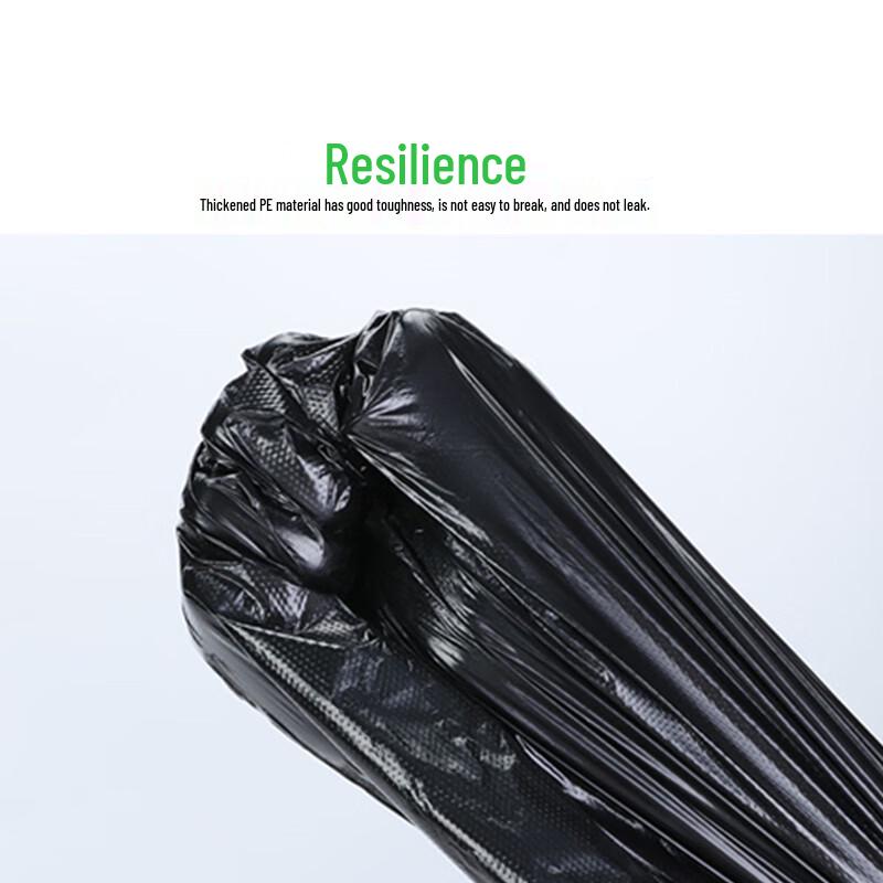 Homeglen Disposable Black Vest-Style Plastic Bags