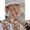 Adjustable Open Stunning Ring With Geometric Retro Themes For Womens Fashion Accessory