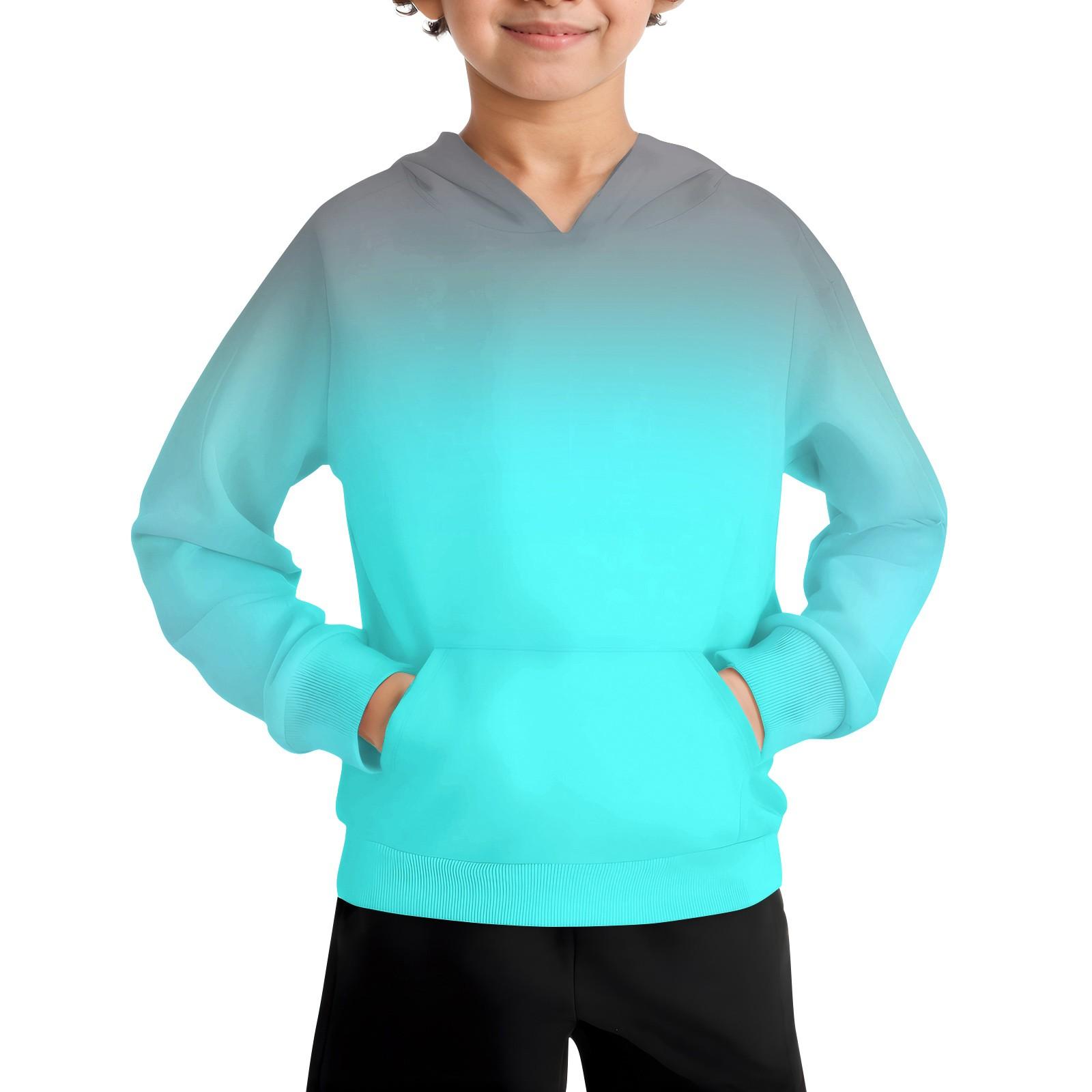 

Повседневная модная толстовка с длинным рукавом и капюшоном с карманом для мальчиков 140