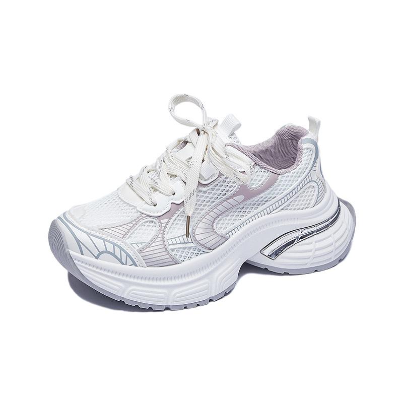 Koreanische New Dad Schuhe für Damen im Sommer Studenten Sport und Freizeit Mesh Atmungsaktiv Dicke Sohle zur Höhenvergrößerung