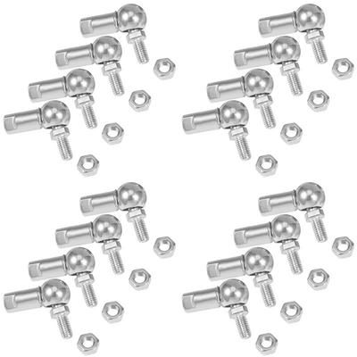 ABJI-CS8, Rod End Ball Bearing With Stud, M5X0.8Mm Carbon Steel Right Hand 16Pcs,Ball Joint Bearing