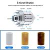 Hot Water Purifier Shower Head with Softener and Filter