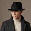 Cappello Fedora Classico Cappello Vintage in Feltro di Lana Cappello da Gentleman Berretto Trilby Uomo / Donna