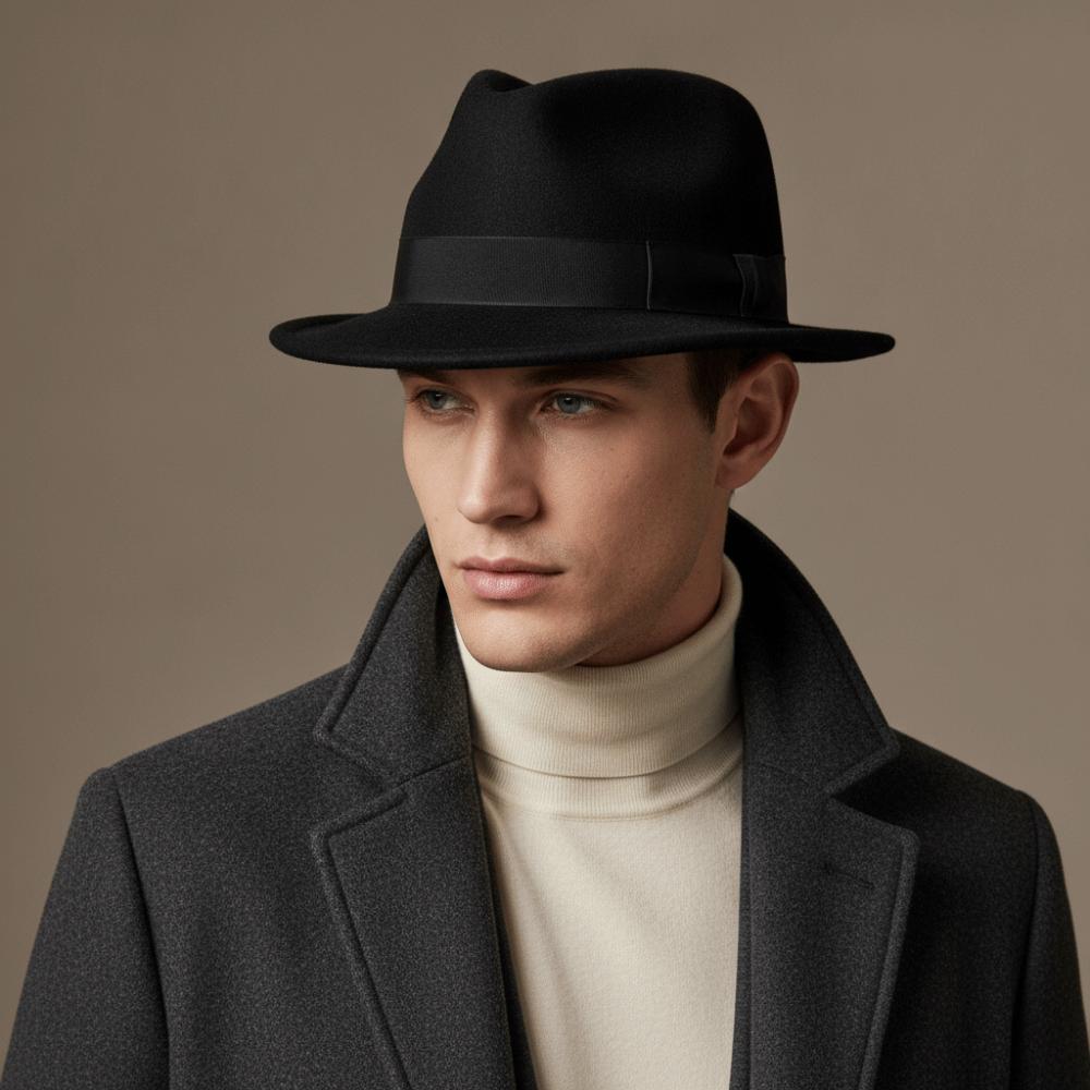 Cappello Fedora Classico Cappello Vintage in Feltro di Lana Cappello da Gentleman Berretto Trilby Uomo / Donna