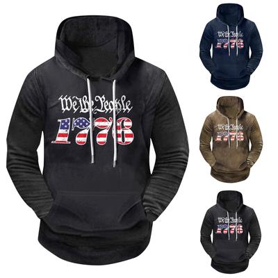 Fashion Print Loose Men's And Women's Long Sleeve Hooded Sweater