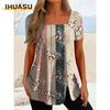 Women's Fashion Casual Square Collar Short Sleeve Blouses & Shirts