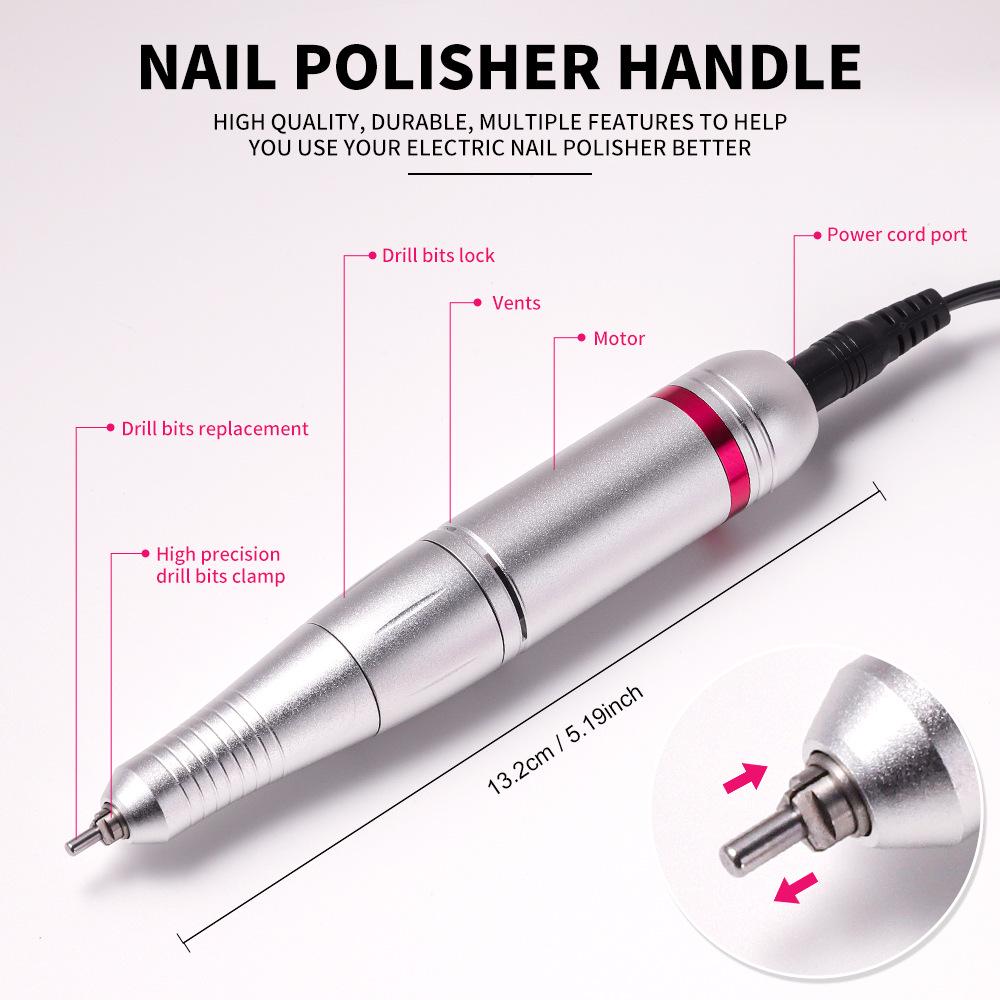 New 204 Portable Electric Nail Drill & Manicure Set with Dust Brush