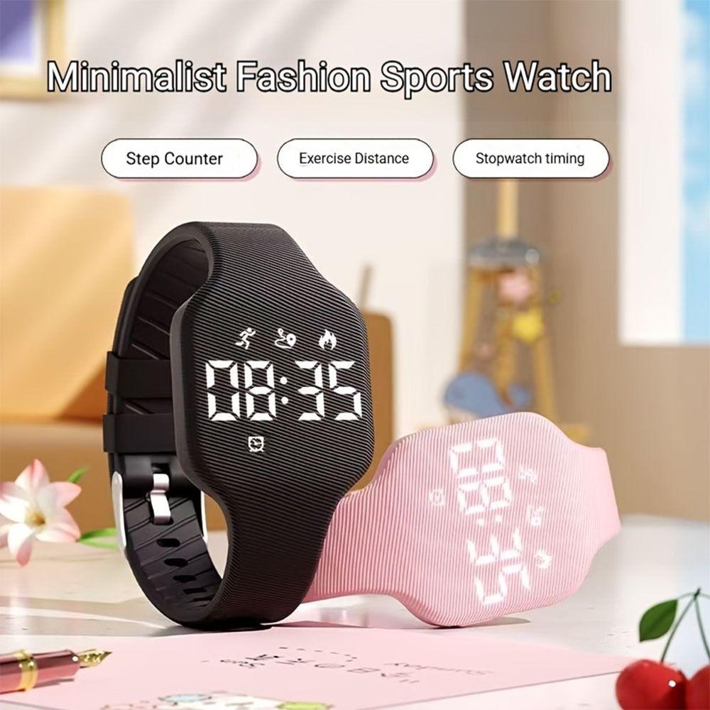 LED Digital Vibrating Alarm Clock Waterproof Electronic Watch Fashion Silent Wristband  Teenager