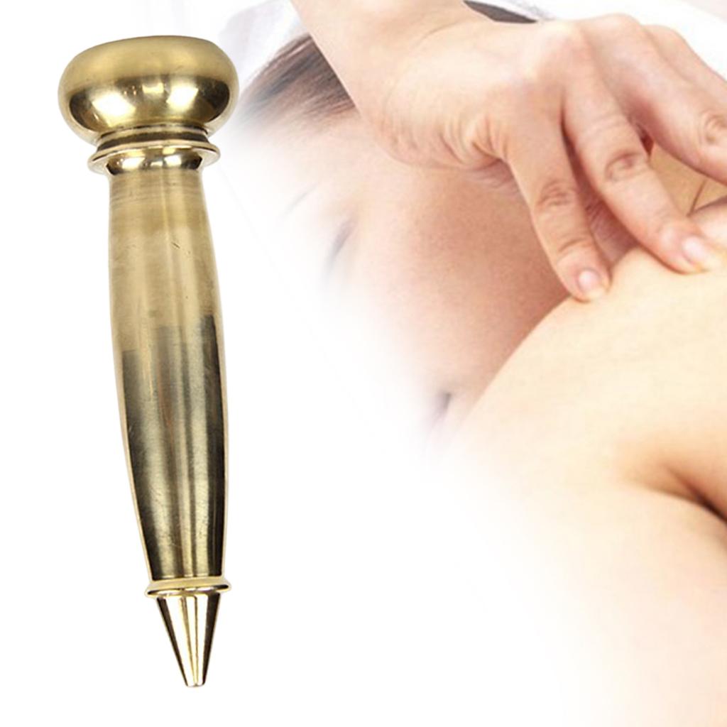 Copper Handheld Gua Sha Scraping Massage Tool Professional Acupressure Stick for Soft Tissue Muscle Relief Multifunctional