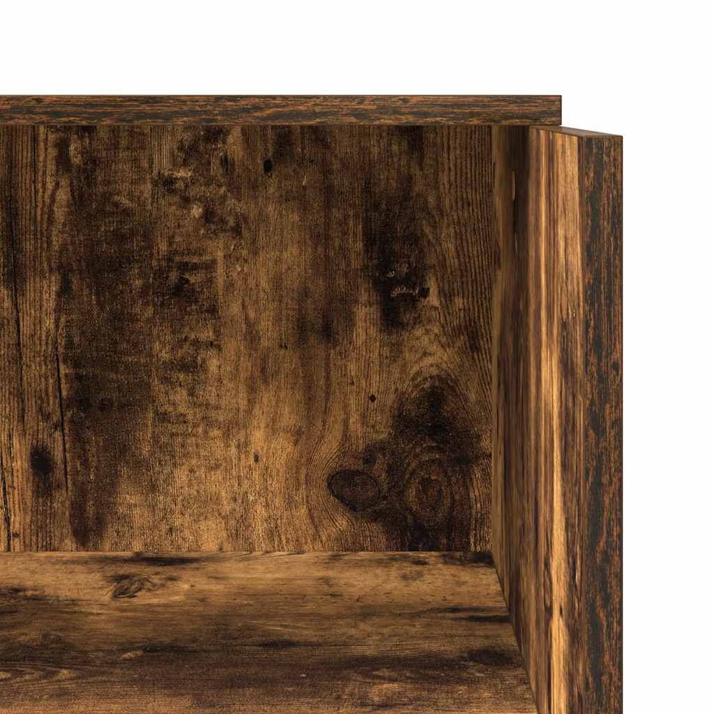 Vidaxl Biurko Recepcyjne Dąb Wędzony 55X50X103,5 Cm Drewno Klejone