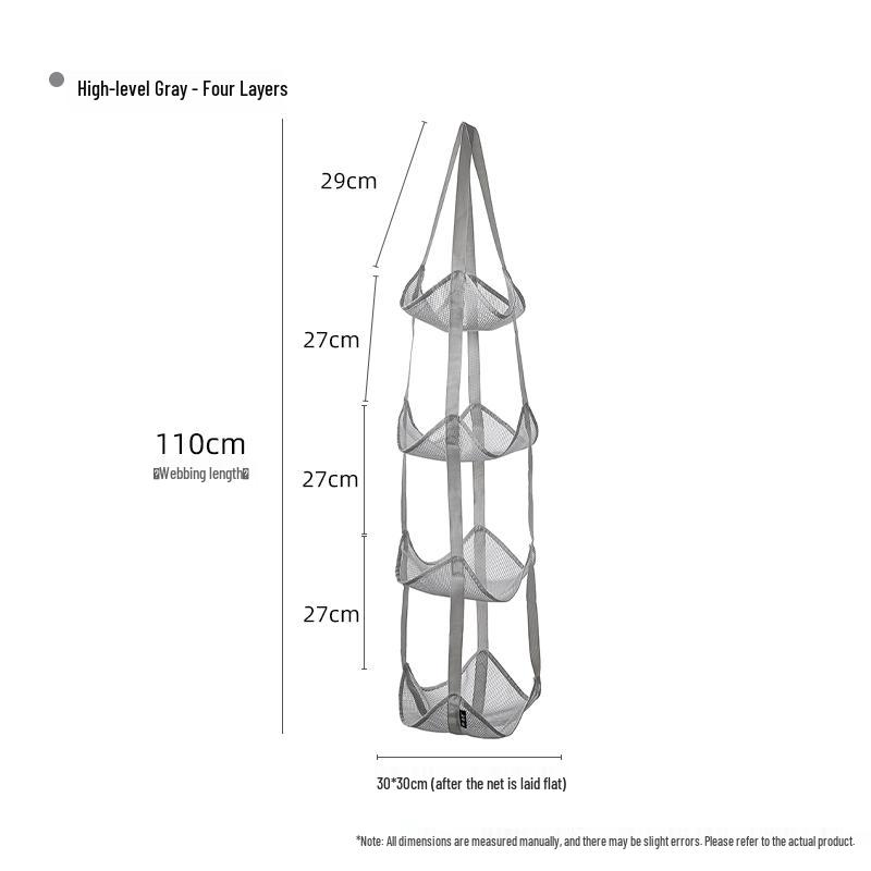 Multi-Layer Sports Equipment Rack: Children's Basketball & Football Hanging Storage Bag