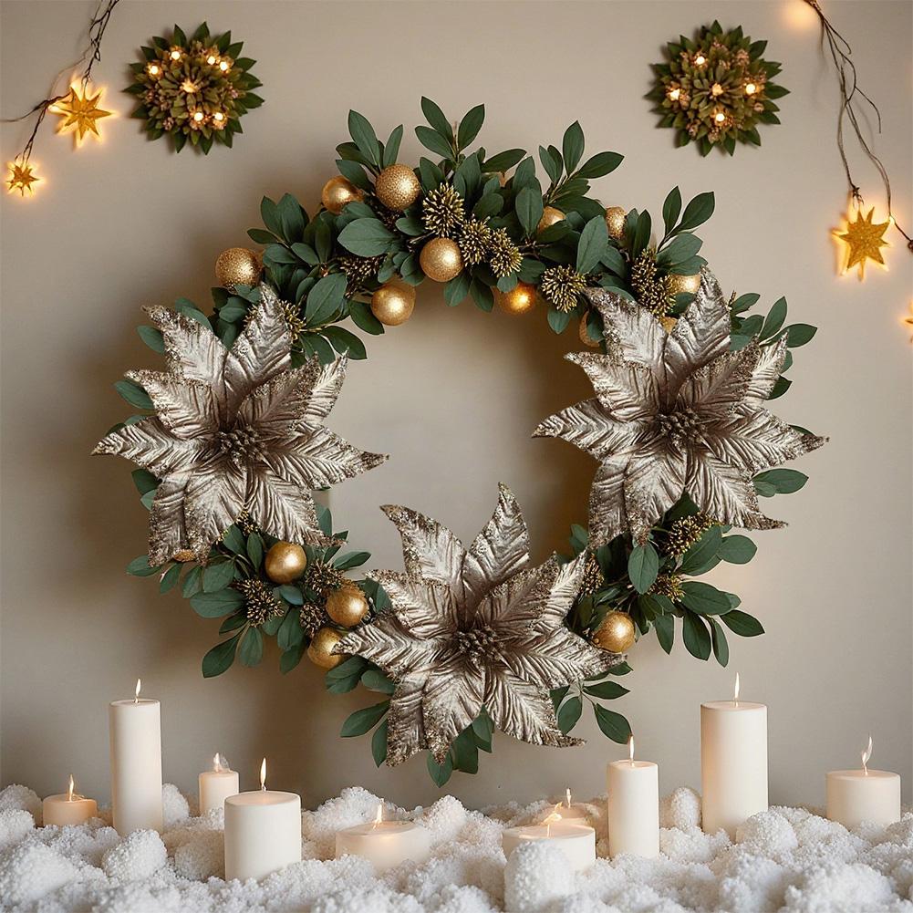 

Artificial Gold Flowers for Holiday Tree and Wreath Decoration Crafted with Cloth for Repeated Use and Stylish Display China Mainland