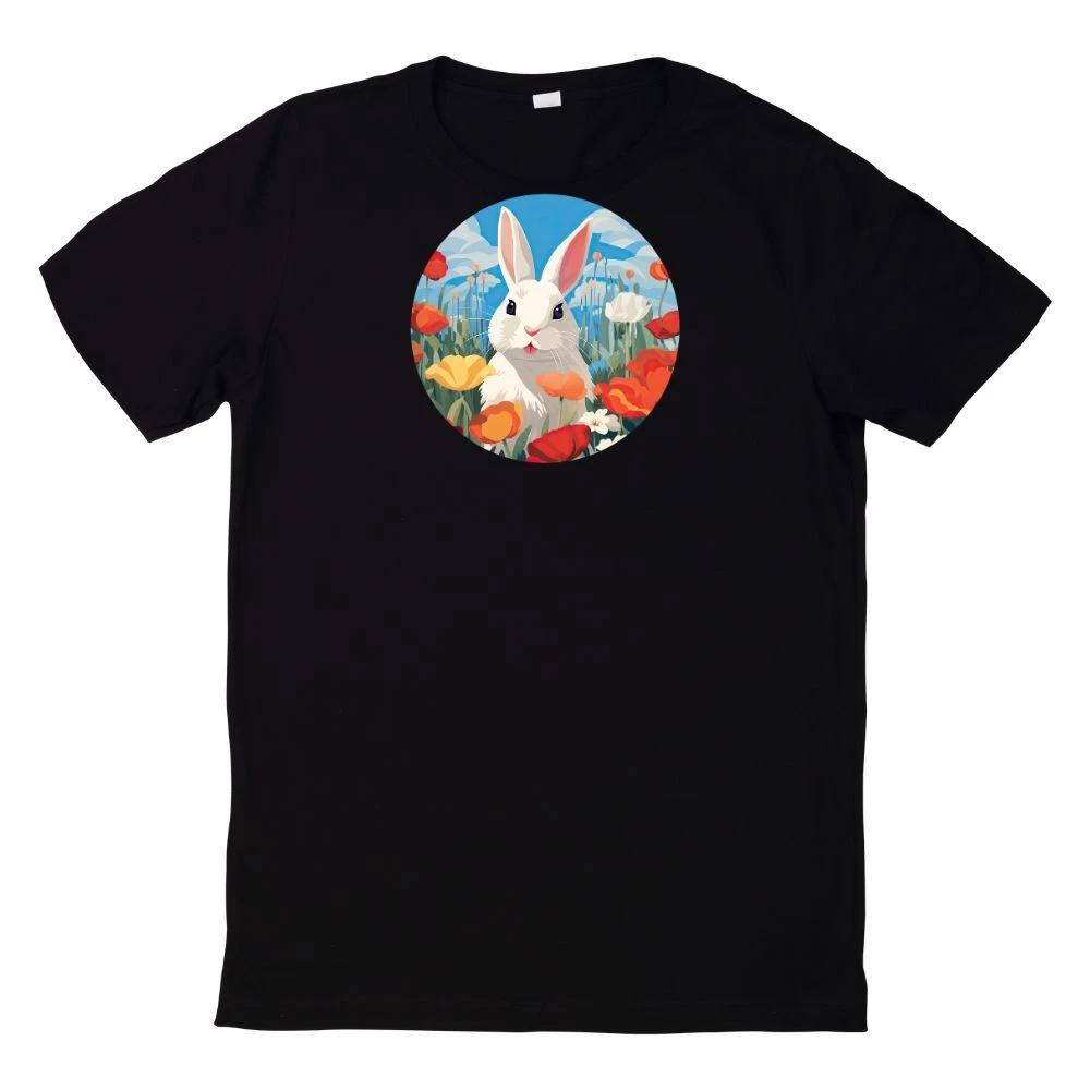 Weißes Kaninchen Illustration T-Shirt S