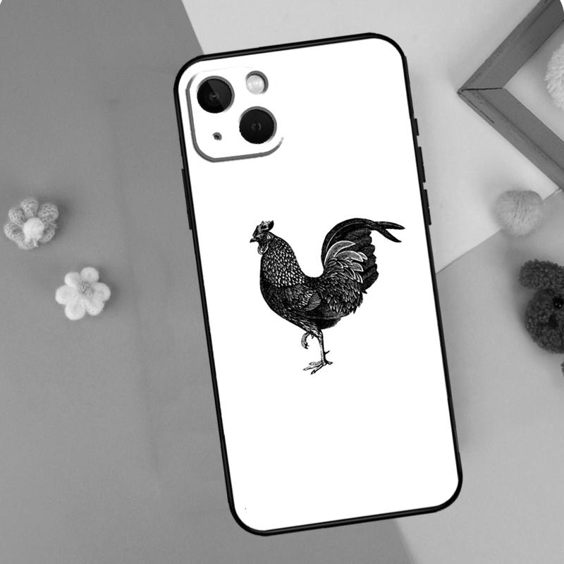 Chicken Hen Rooster Phone Case For iPhone 16 15 14 13 12 11 Pro Max Plus Mini XR 16e Funda Silicone Back Cover