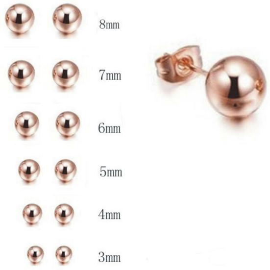 Fashion Unisex Silver Plated Ball Ear Stud Earrings Piercing Party Jewelry Gift