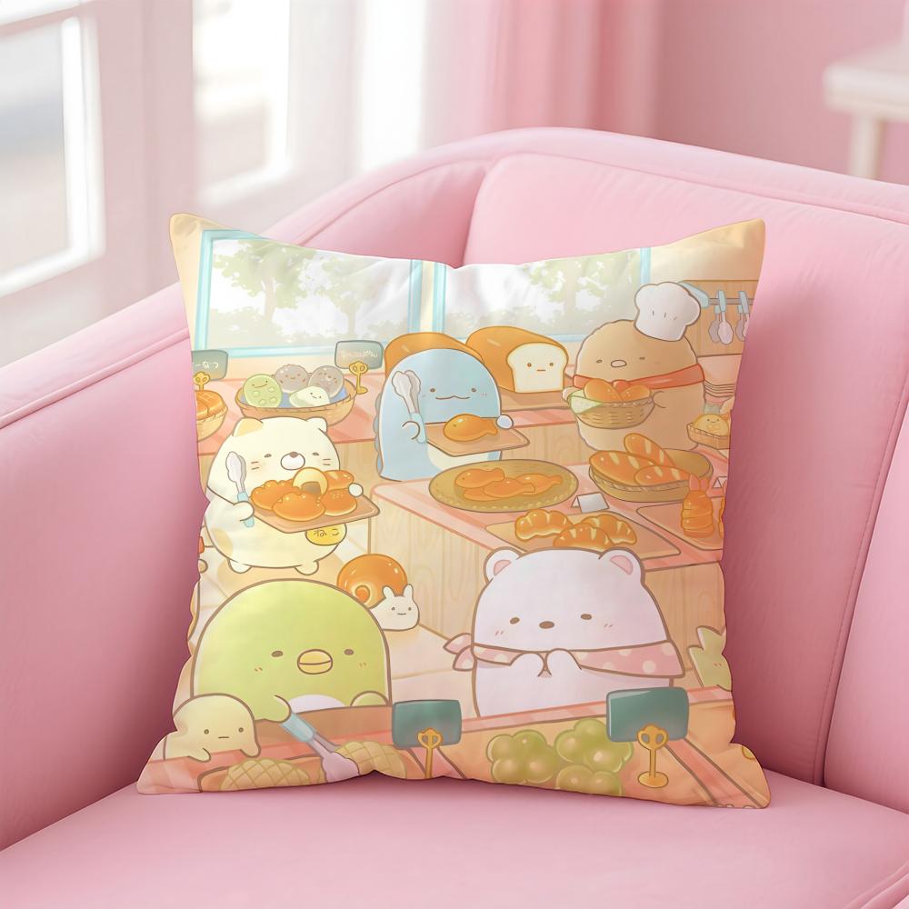 Cute Cartoon Anime SumikkoGurashiS Cushion Cover Pillow Case Soft Skin Friendly Fabric  Concealed Zipper