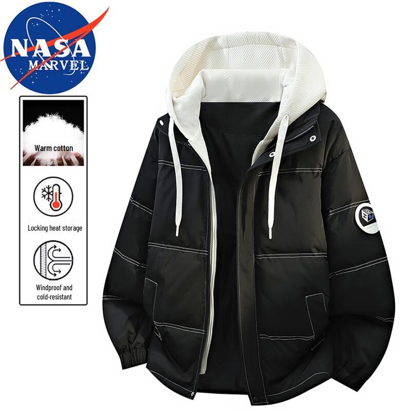 NASA MARVEL Men's Hooded Padded Jacket