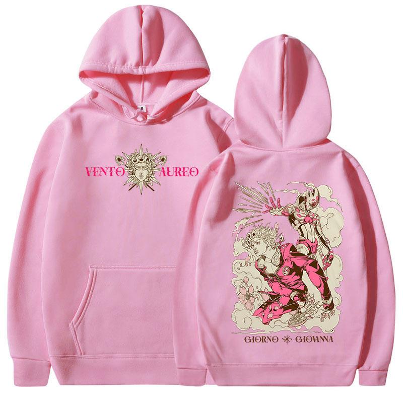 

Anime Jojo Bizarre Adventure Hoodies Giorno Giovanna Manga Graphic Sweatshirts Men Women Clothing Long Sleeves Fleece Pullovers S