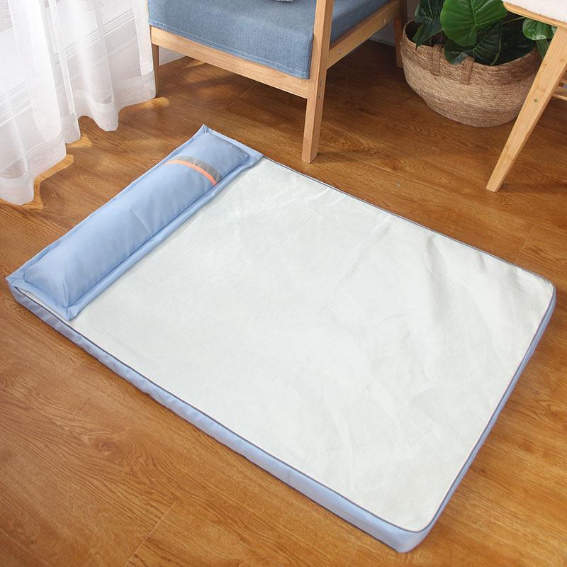 Summer Cooling Orthopedic Dog Bed Mattress With Pillow Memory Foam Breathable Waterproof Washable Comfortable Puppy Sleeping Mat 45x35cm