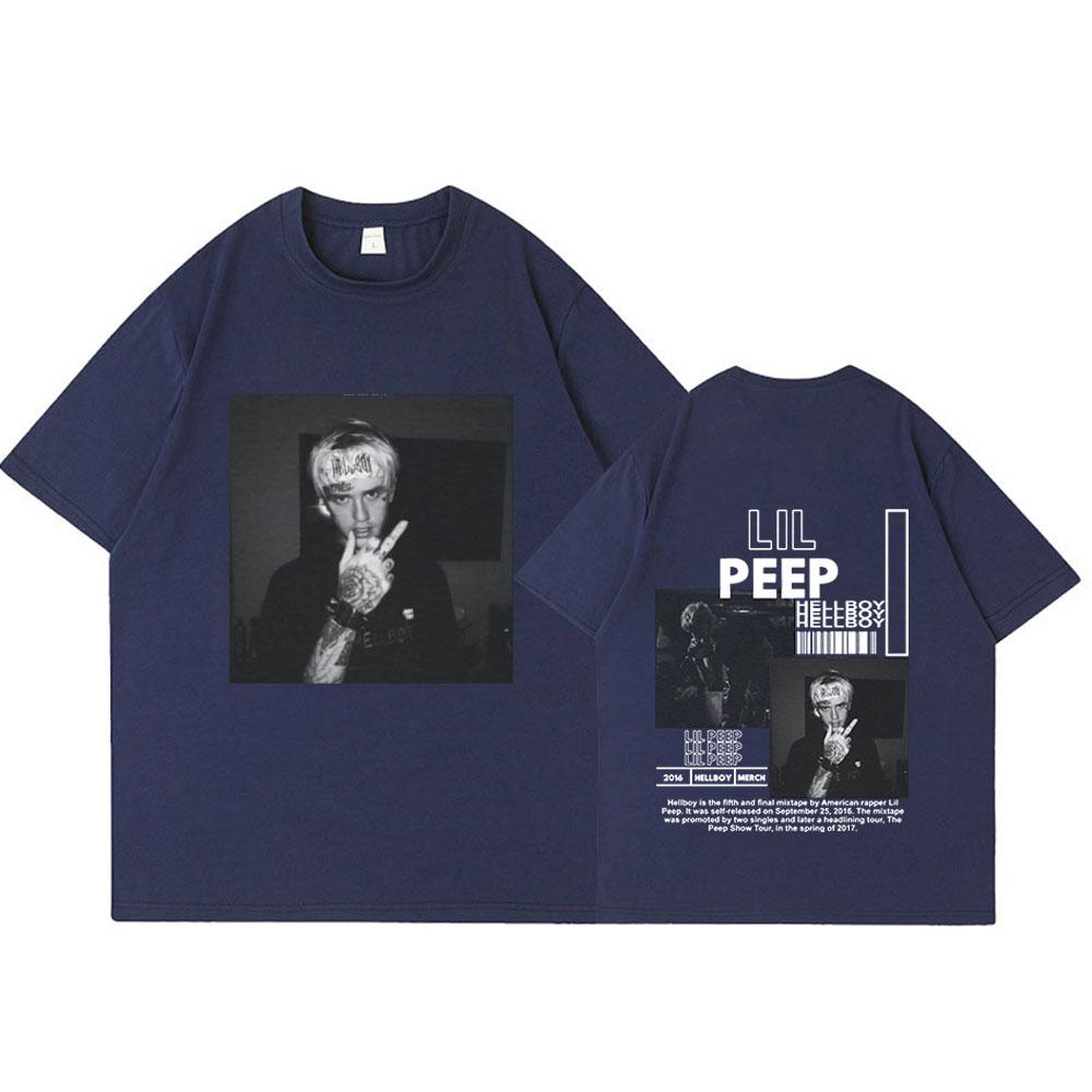 Rapper Lil Peep TShirt Hellboy Crybaby Hip Hop Graphic T Shirt Summer Unisexs Women Clothing Aesthetic Oversized Cotton Tee Shirt