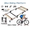 Foldable Bike Roller Trainer Adjustable Bicycle Roller Exercise Stand Indoor Fitness Bike Riding Platform