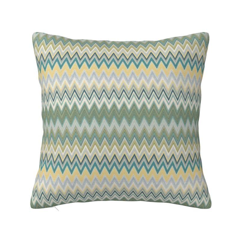 

Fashion Modern Home Zig Zag Art Cushion Cover Velvet Bohemian Geometric Throw Pillow for Sofa Square Pillowcase Home Decorative 30x30cm 12x12in