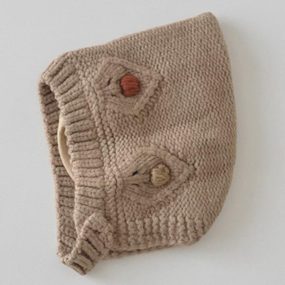 Soft Infant Ear Protection Hat Windproof Toddler Knit Hat Baby Knitted Cap Autumn Winter