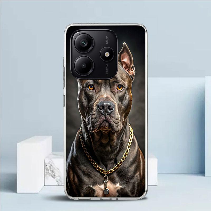 Pit Bull Pet Dog Pitbull Soft Cover for Xiaomi Redmi Note 15 14 13 12 Pro Plus Phone Case 14S 11S 11T 11E 10S 10 4G Pattern Shel