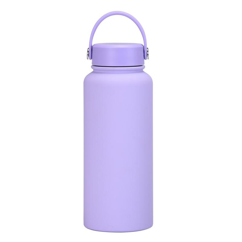 1L Stainless Steel Vacuum Insulated Water Bottle With Wide Mouth Portable Outdoor Sports Travel