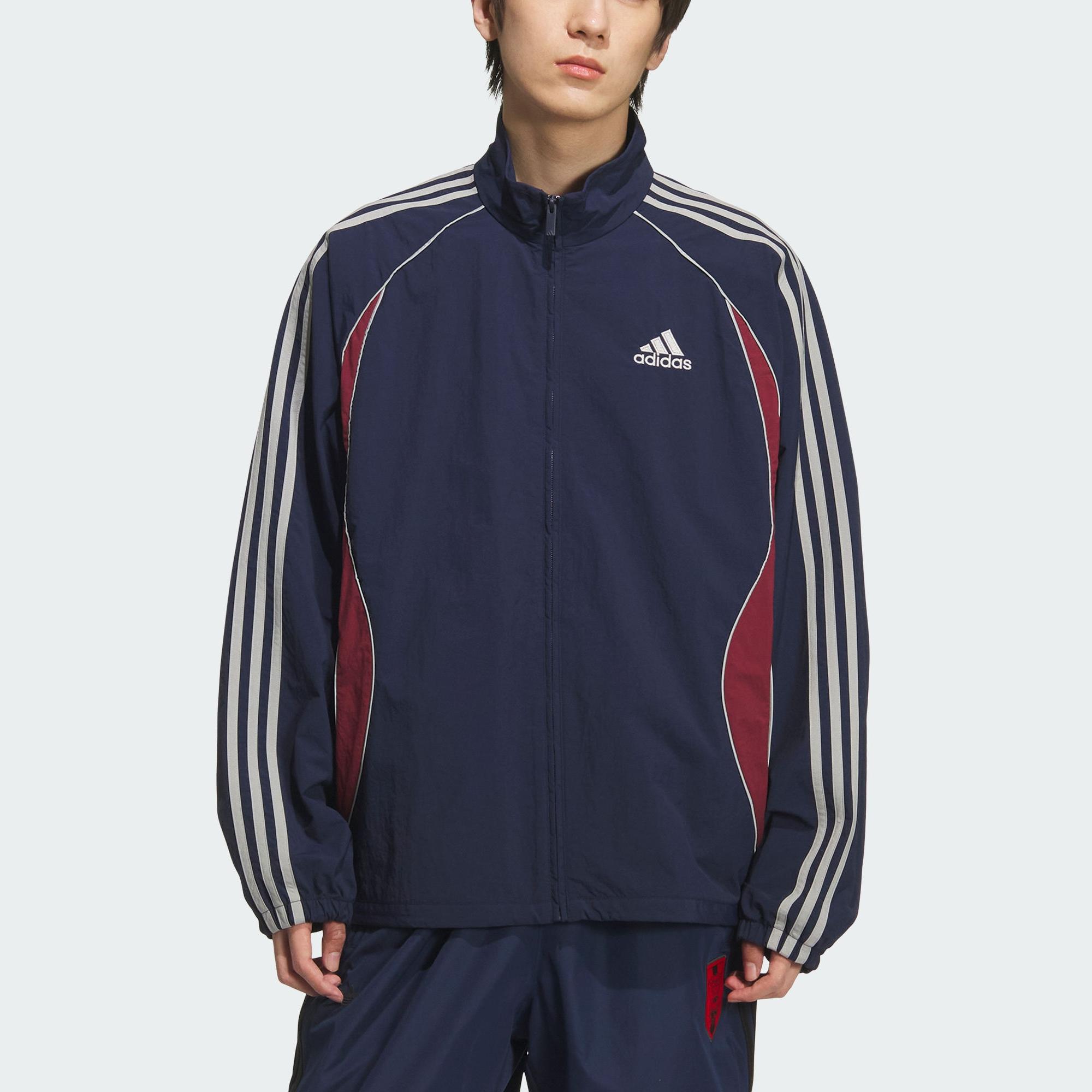 Adidas Ss25 Teamgeist Sports Loose Fit Stand Collar Long Sleeve