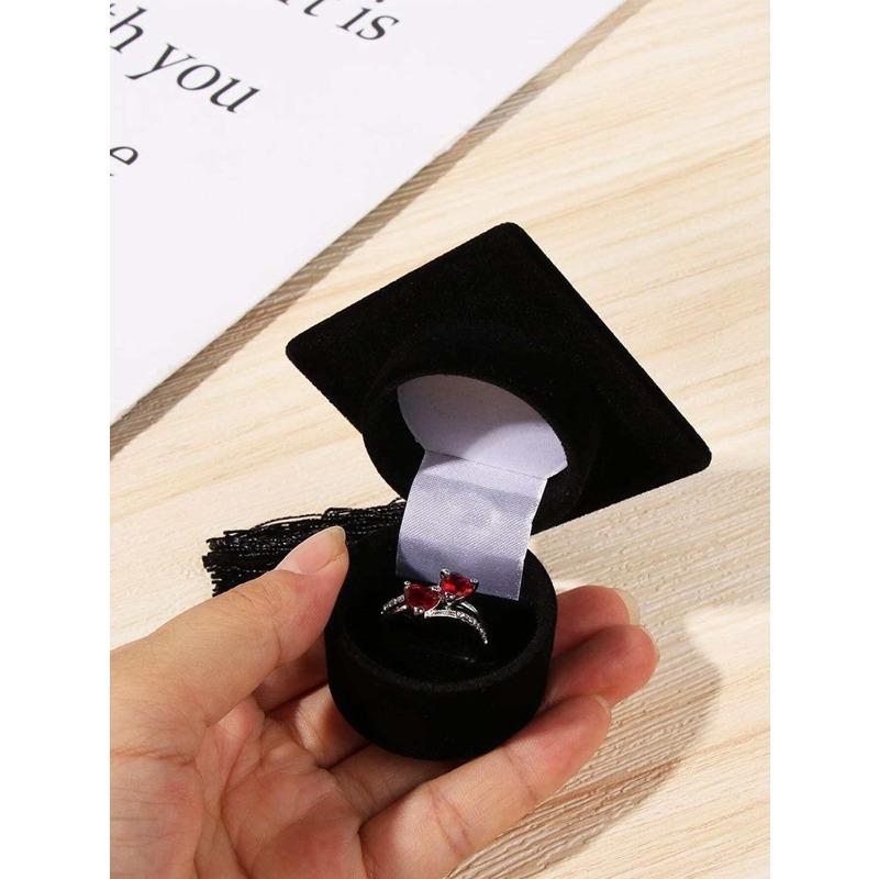 1pc Graduation Cap Shaped Jewelry Storage Box Sun Travel Cool Back To School