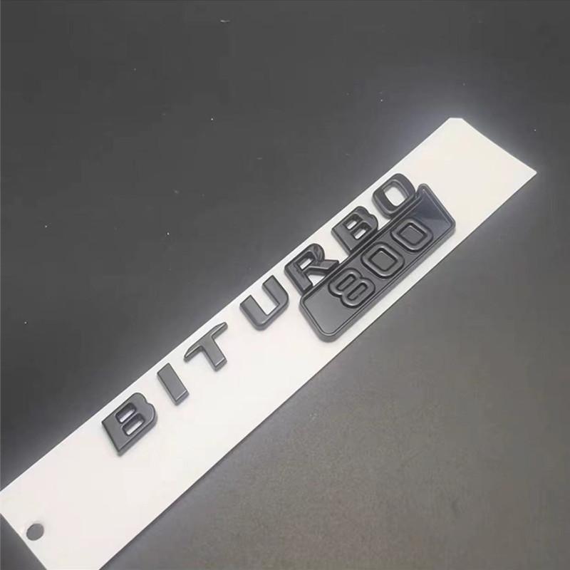 AATB1 Car ABS BITURBO 700 800 900 Logo Side Fender Trunk Body Badge Emblem Decals Sticker For Benz Brabus G Class G700 G800 G900 W463