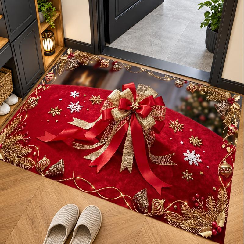 Weihnachtsthema Boden Teppich, Weicher Teppich, Weihnachten Indoor Zuhause Feiertagsdekoration