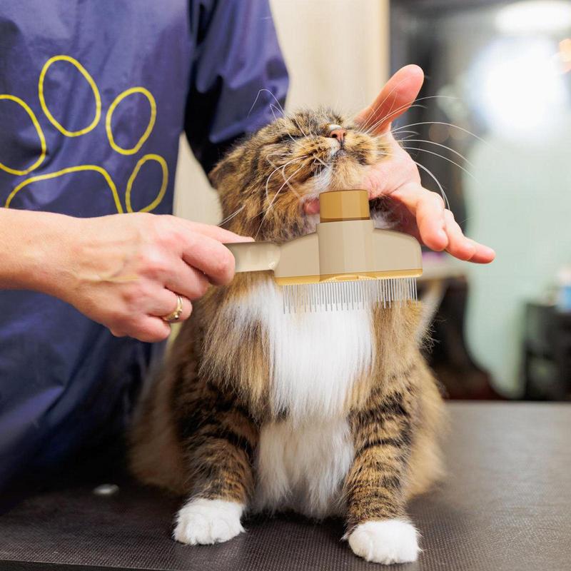 Katt Loppkammar Husdjurshårborttagningskammar Självrengörande Långhårsmatta Verktyg För Att Ta Bort Toppar Och Trassel