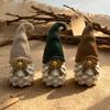 Harvest Festival Pine Cone Gnome Set 3pc Fall Resin Chestnut Dwarf Ornaments DIY Forests Style Decoration For Home Table Display