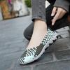 Large size hand-woven shoes flat bottom light breathable sandals sports and leisure single shoes tide