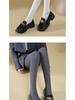 Women's Combed Cotton Tights, Grey Diamond Pattern, Slimming, Medium Thickness, Autumn/Winter Style.