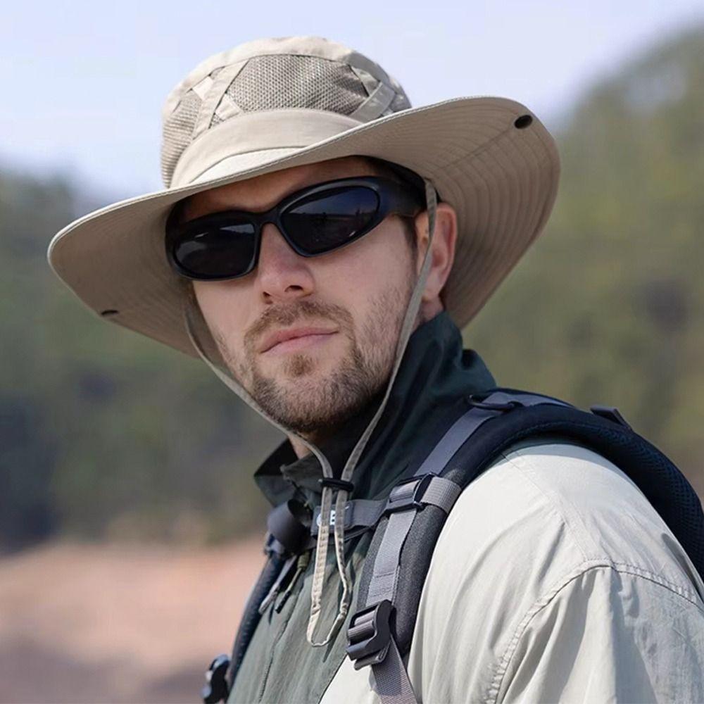 Portable Fishing Cap Sun Protection Sun Hat Fashion Summer Bucket Hat  Camping Hiking