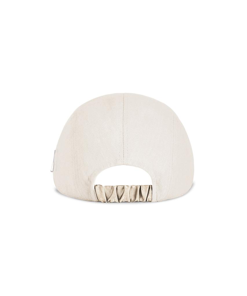 Bajal Va Studded Glossy Scrunchie Cap Ivory