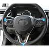 3PCS Peach Wood Grain Steering Wheel Decor Cover Trim For Toyota RAV4 2019-2024