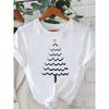 Printed Fashion New Year Women's T-shirt Top Merry Christmas Clothing Coffee Love Cute Holiday Pattern Round Neck Short Sleeve
