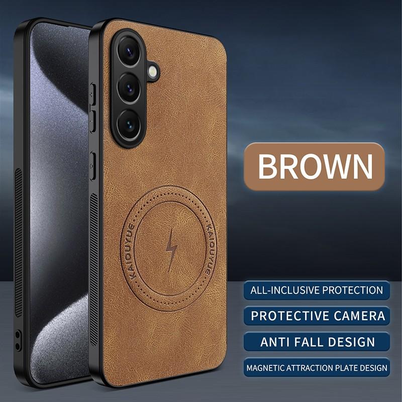 For Samsung Galaxy A06 A16 A36 A56 A07 A17 A37 A57 A15 A55 A14 A54 A52 A53 Case Magnetic PU Leather Protection Phone Back Cover