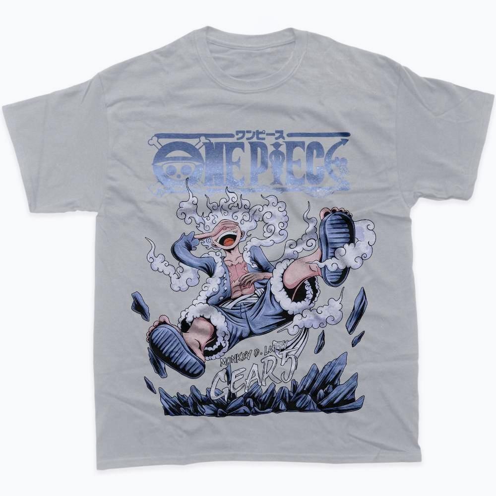 One Piece Anime Luffy Gear5 Print T Shirt Unisex Unisex Cotton Short Sleeve Summer Y2k Graphic Tee Casual Streetwear Oversized Tops
