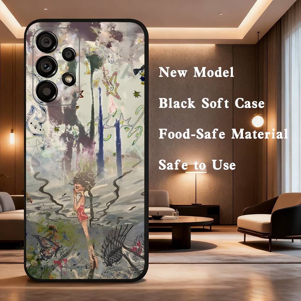 

A-Aya T-Takano Phone Case For Samsung Galaxy A73,31,32,72,41,53,52,71,22,5G,Note,J7,8,9 Soft Black Silicone Cover SamsungNote10